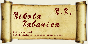 Nikola Kabanica vizit kartica
